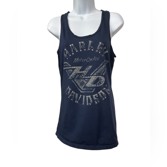 Harley-Davidson Tops - Harley Davidson navy tank top size medium